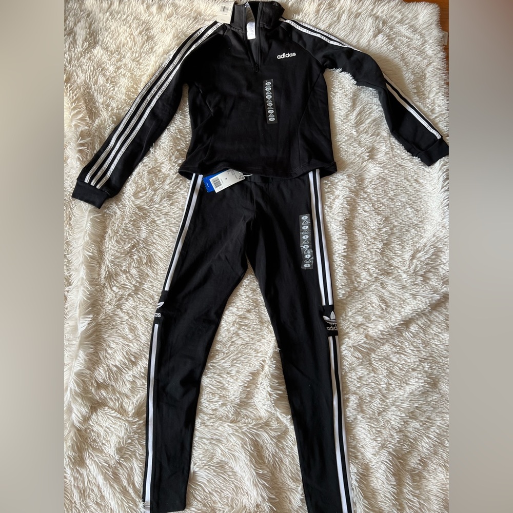 Adidas Trefoil track suit zip up top (pants sold separately)